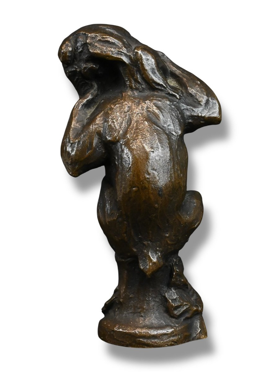 Coppia Di Scimmiette in Bronzo - Inizio XX Secolo-photo-4